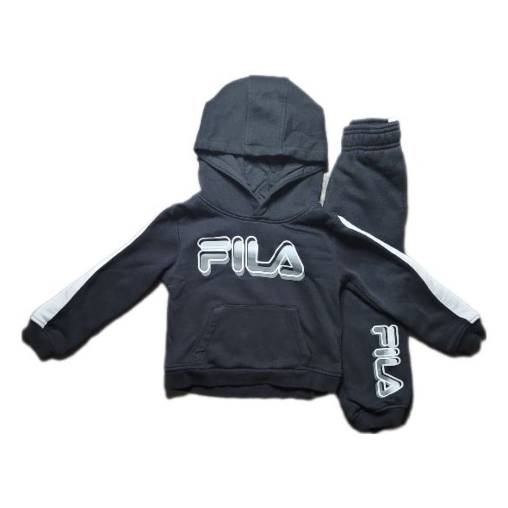 COPY - FILA Toddler Hoddie & Jogger Set Black and Gray 3T